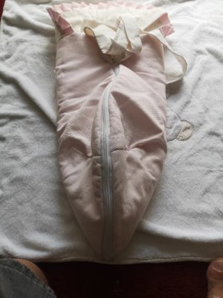 Saco y cubre capazo rosa