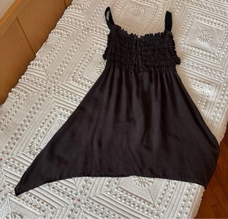 Top H.Eich seta marrone asimmetrico