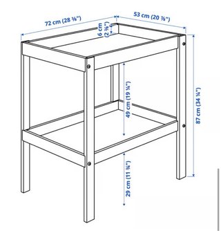 Cambiador SNIGLAR IKEA madera