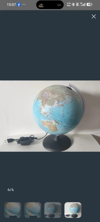 Globo terráqueo iluminado
