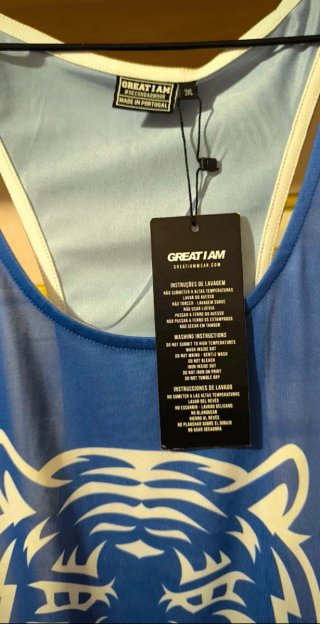 Camiseta sin mangas GREAT I AM hombre azul t. 3XL