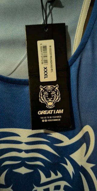 Camiseta sin mangas GREAT I AM hombre azul t. 3XL