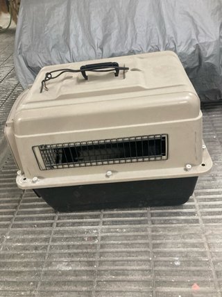 Transportín perro mediano beige y negro