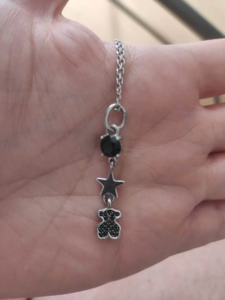 Collar y colgante Tous plata/onix