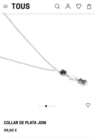 Collar y colgante Tous plata/onix