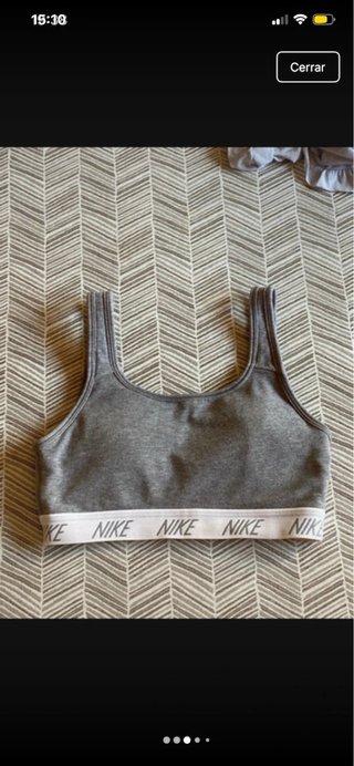 Sujetador deportivo Nike gris Talla XS
