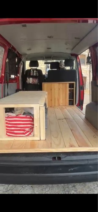 Cama camper para furgoneta volksvaguen T4, T5, T6,
