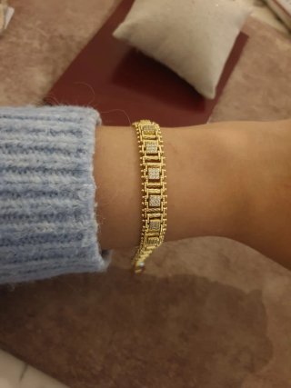 Pulsera chapada en oro 18k