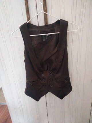 Chaleco de vestir mujer marrón