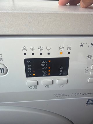 Lavadora Indesit 8kg, 1200rpm A+++