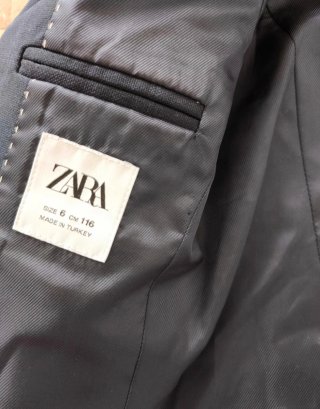 Blazer Zara Kids Azul Cuadros