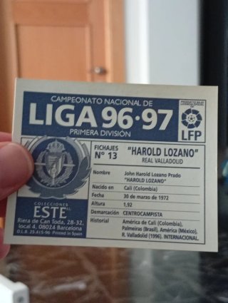 Cromos Harold Lozano Real Valladolid