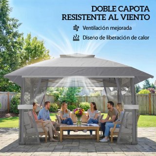 Carpa Plegable 4x4m Doble Techo