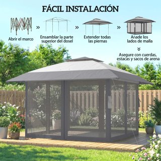 Carpa Plegable 4x4m Doble Techo