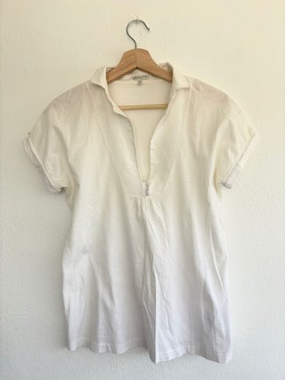 Camiseta tipo blusa de algodón Massimo Dutti