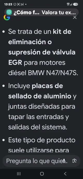 Supresor EGR BMW N47 / N47S y regalo otro igual