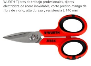 Tijeras de electricista WURTH Inox 140mm