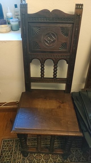 Conjunto 6 sillas madera antiguas