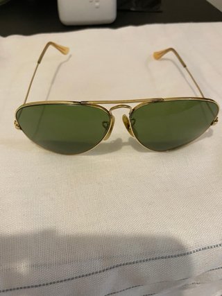 Gafas Ray-Ban Aviator Doradas Lentes Verdes