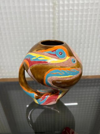 Jarrón Cerámica Multicolor