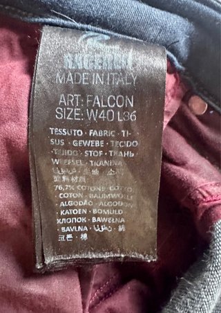 Pantalón vaquero motero hombre