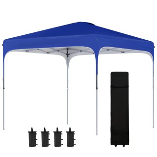 Cenador Jardín 2.5x2.5m Azul Ajustable