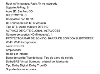 Barra de Sonido Yamaha YSP-2700 Negra