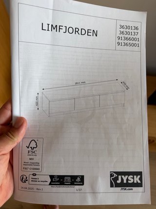 Mueble TV JYSK LIMFJORDEN blanco