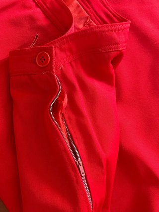 Falda Valentino Garavani Roja Costura