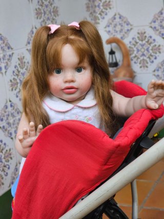 Muñeca Reborn Ojos Verdes 65cm
