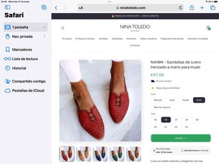 Sandalias rojas mujer talla 36 nuevas