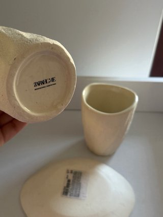 Juego baño: dispensador, jabonera y vaso
