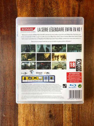 Metal Gear Solid HD collection ps3