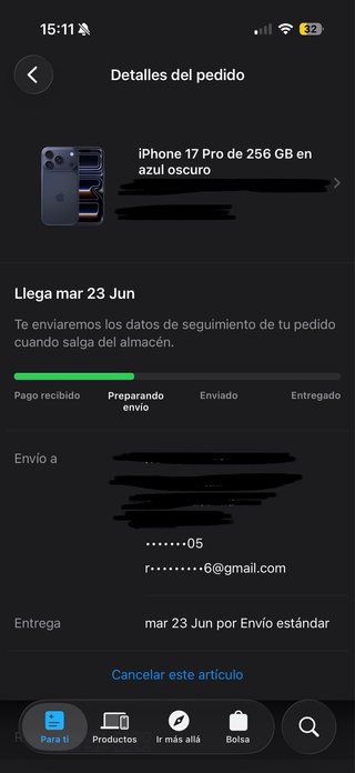 iPhone 17 Pro 256GB Azul Nuevo Precintado Apple