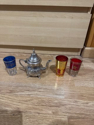 Juego Tetera y Tazas Marroquíes