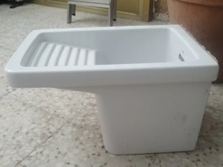 Pila lavadero Roca porcelana blanca