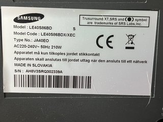Fuente Alimentación TV Samsung LCD 40