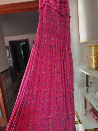 Vestido Verano Fucsia Flores