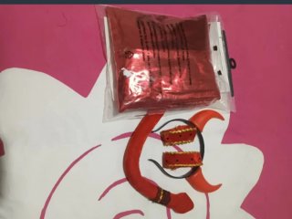 Disfraz Diablo Rojo Brillante Talla L
