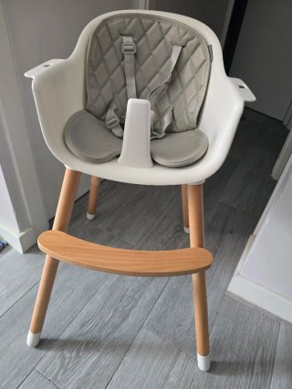 Trona Kinderkraft bebé madera gris
