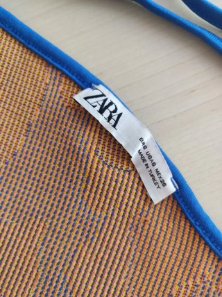 Top Zara floreale blu