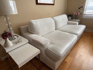 Sofá 3 plazas desenfundable blanco