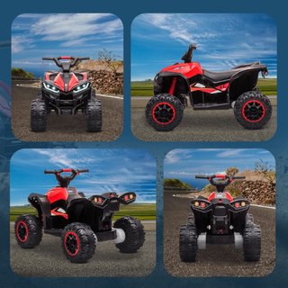 Quad Elettrico per Bambini 12V, 2 Velocità, Ruote