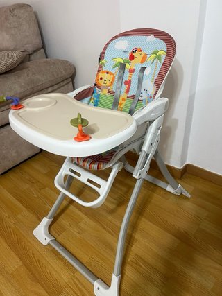 Trona de bebé con estampado de animales