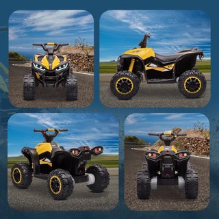 Quad Elettrico per Bambini 12V, 2 Velocità, Ruote