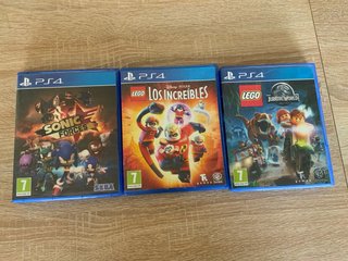 Pacchetto PS4 Sonic Forces, LEGO Gli Incredibili, Jurassic World