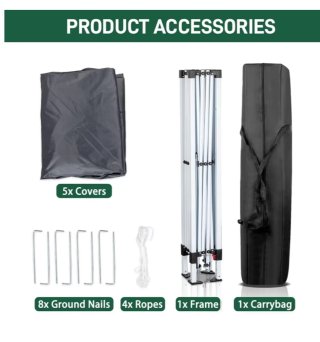 Carpa Plegable Gris