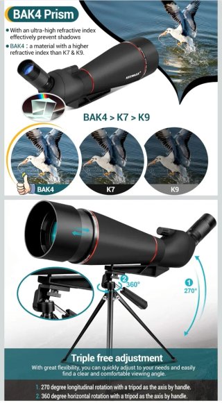 Telescopio KEXWAXX 100mm 25-75X