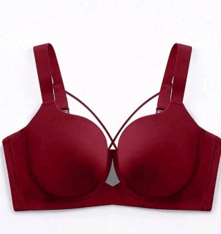 Sujetador Push Up Sexy Rojo Oscuro