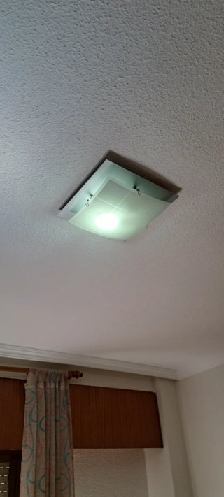 Lámpara de techo cuadrada cristal